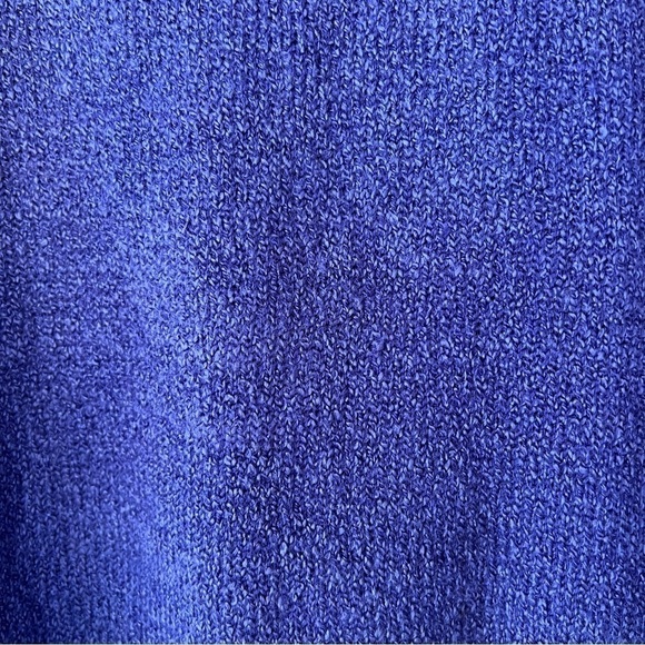 Vintage 80s Cobalt Blue Beaded Pearl Knit Pullover Crewneck Sweater - Picture 3 of 16